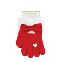 Mud Pie Christmas Bow Glitzy Gloves