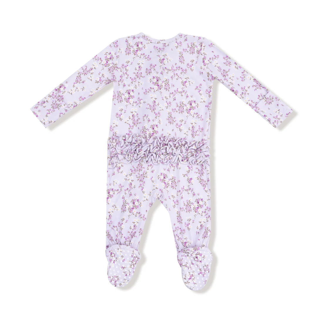 Angel Dear 2 Way Ruffle Zipper Footie- Sweet Dream Florals