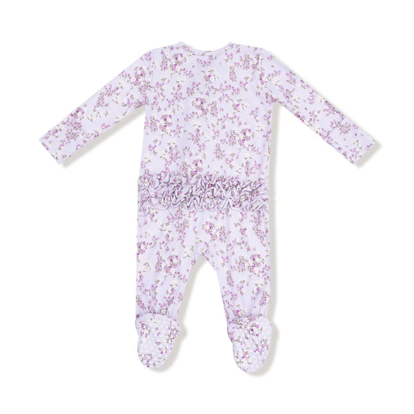 Angel Dear 2 Way Ruffle Zipper Footie- Sweet Dream Florals