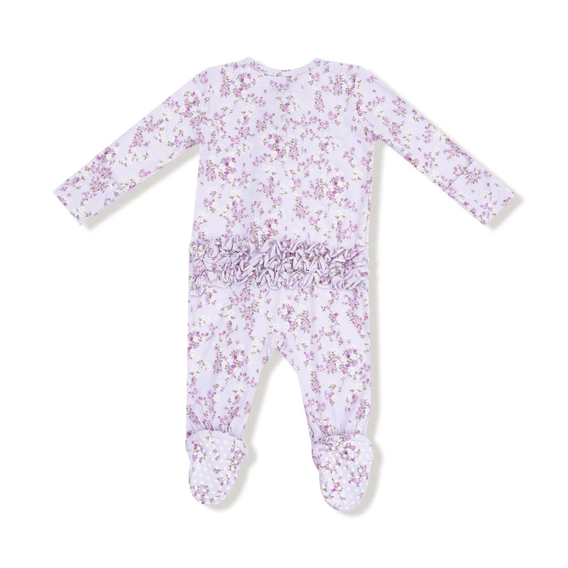 Angel Dear 2 Way Ruffle Zipper Footie- Sweet Dream Florals
