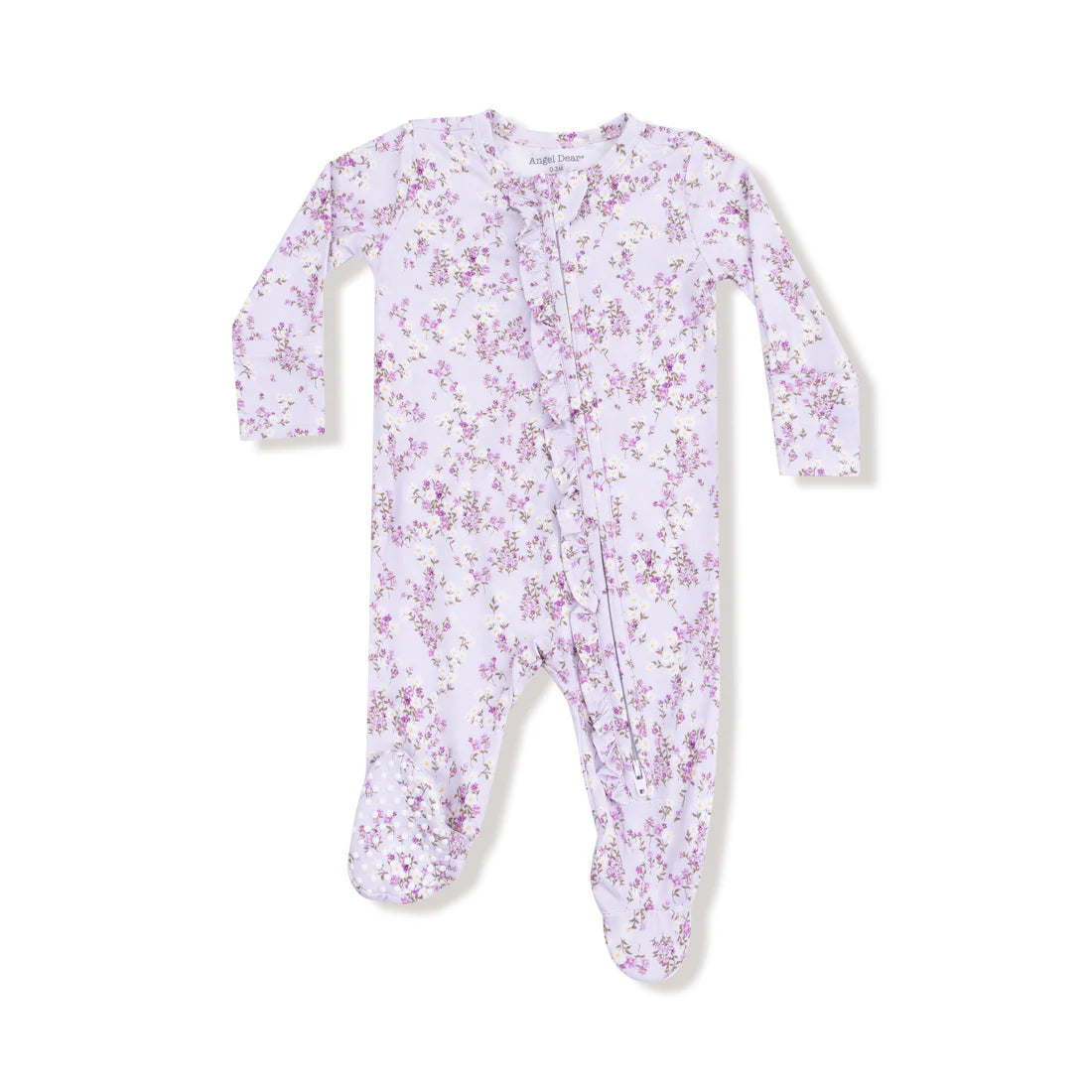 Angel Dear 2 Way Ruffle Zipper Footie- Sweet Dream Florals