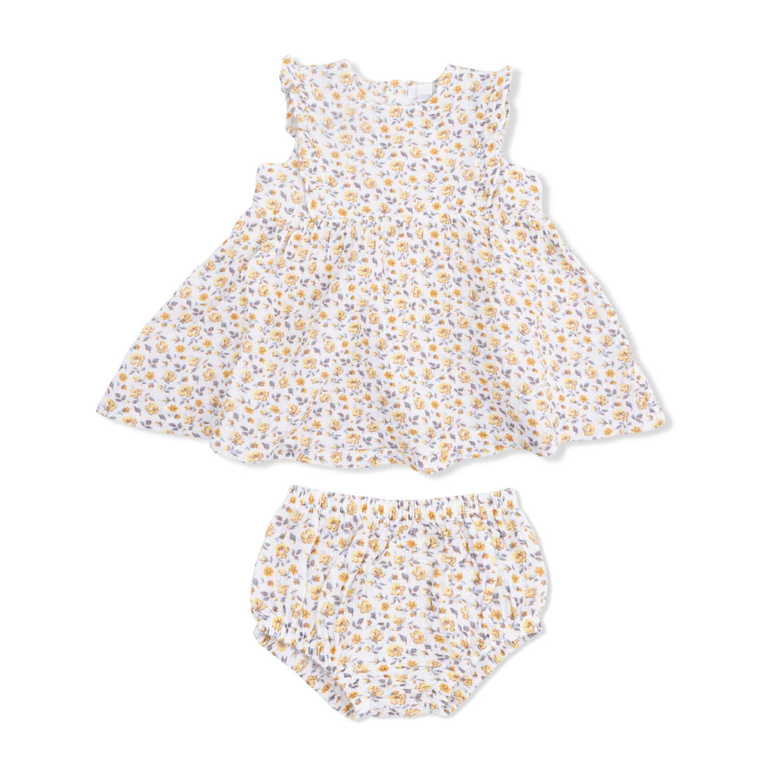 Angel Dear Yellow Country Roses  Ruffle Dress and Bloomer