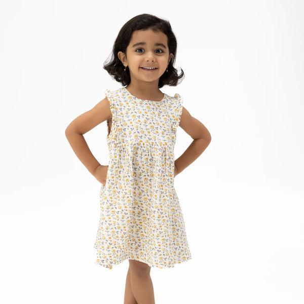 Angel Dear Yellow Country Roses  Ruffle Dress and Bloomer