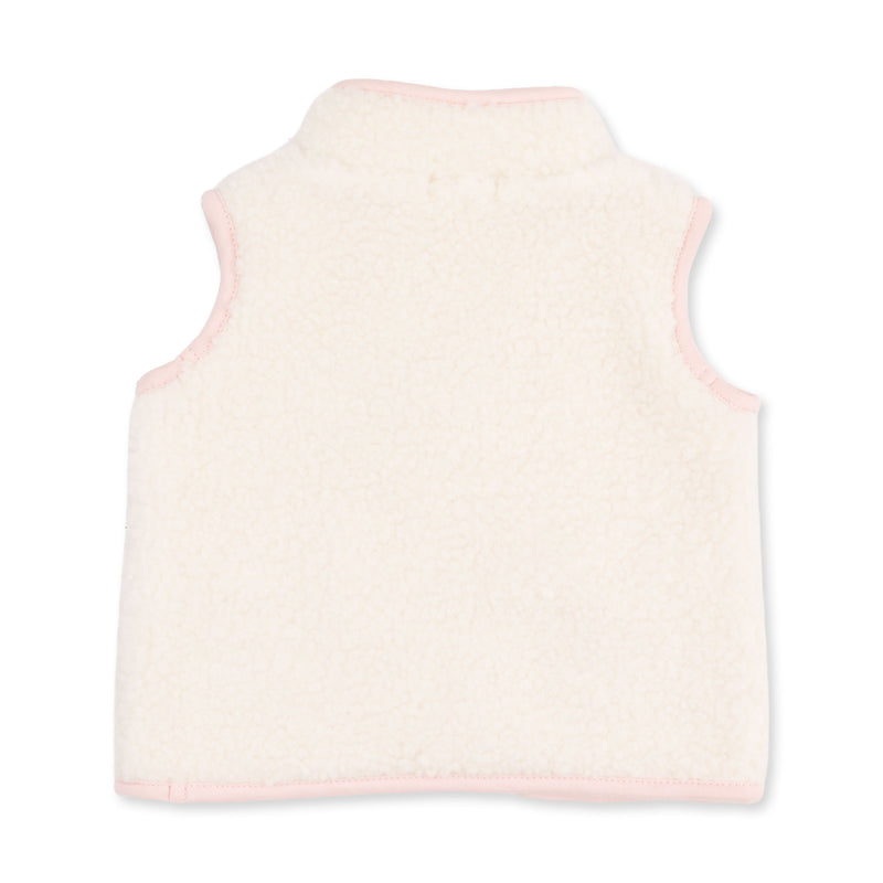 Angel Dear Sherpa Zip Vest with Heart Pockets