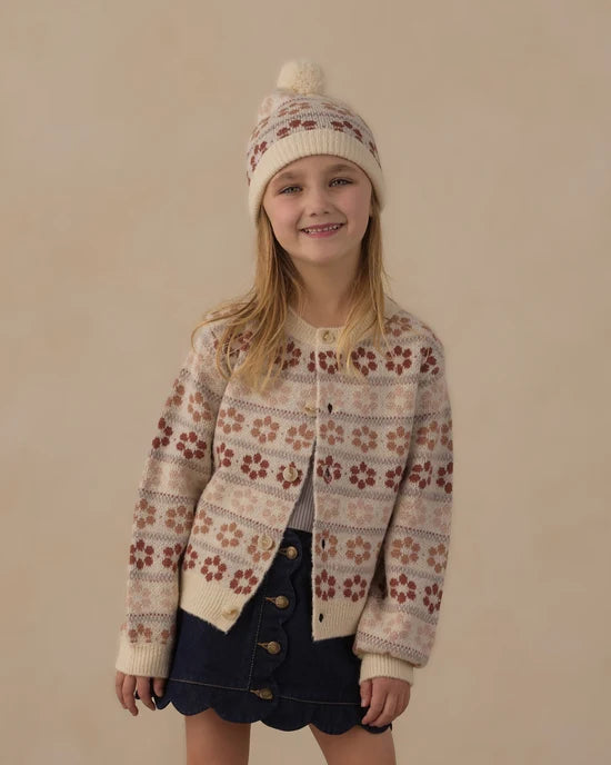 Rylee + Cru Cheyenne Cardigan- Flower Fair Isle