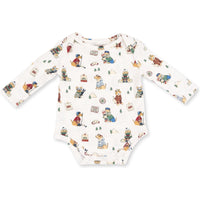 Angel Dear Winter Sports Dogs Green Long Sleeve Bodysuit