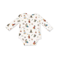 Angel Dear Winter Sports Dogs Green Long Sleeve Bodysuit
