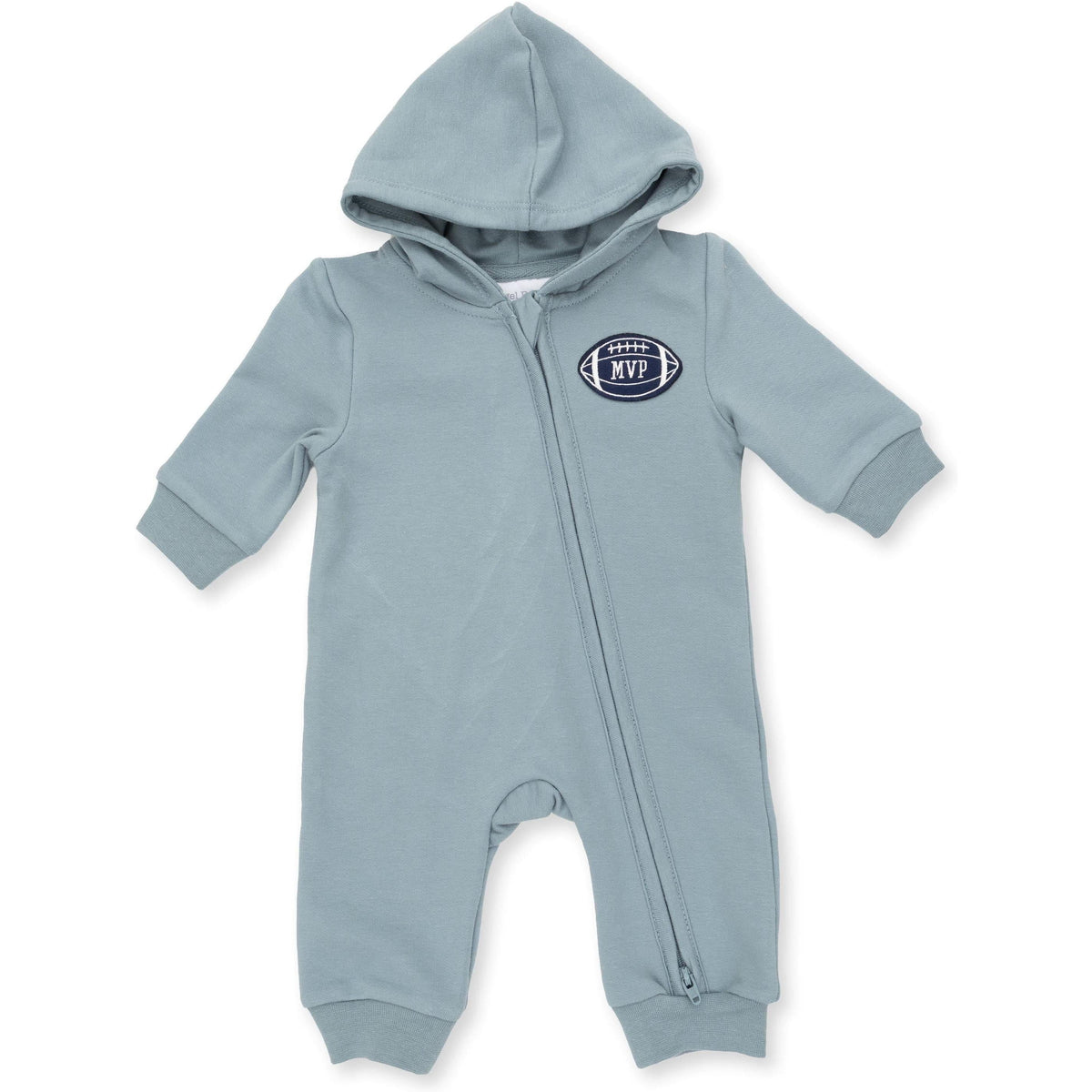 Angel Dear Varsity French Terry Hooded Jumpsuit