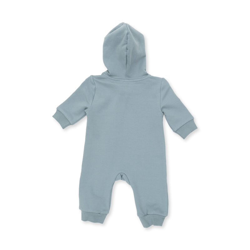 Angel Dear Varsity French Terry Hooded Jumpsuit