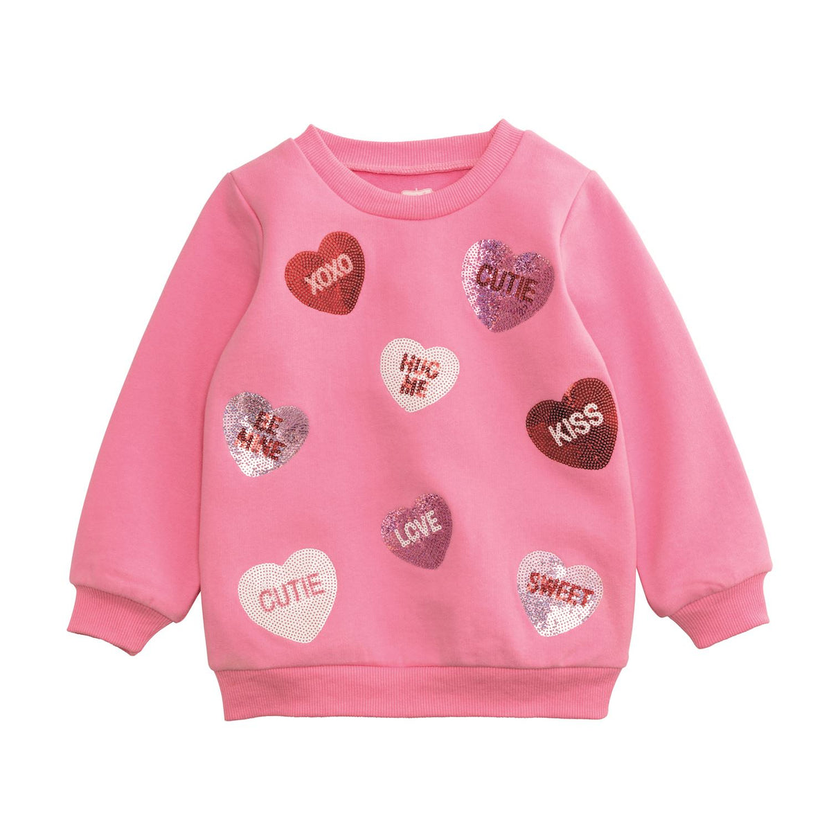 Mud Pie Heart Sequin Sweatshirt