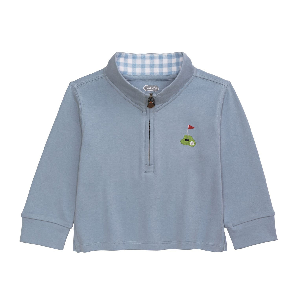 Mud Pie Golf Quarter Zip Light Blue