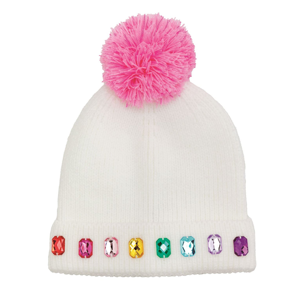 Mud Pie Rainbow Row Rhinestone Beanie Hat