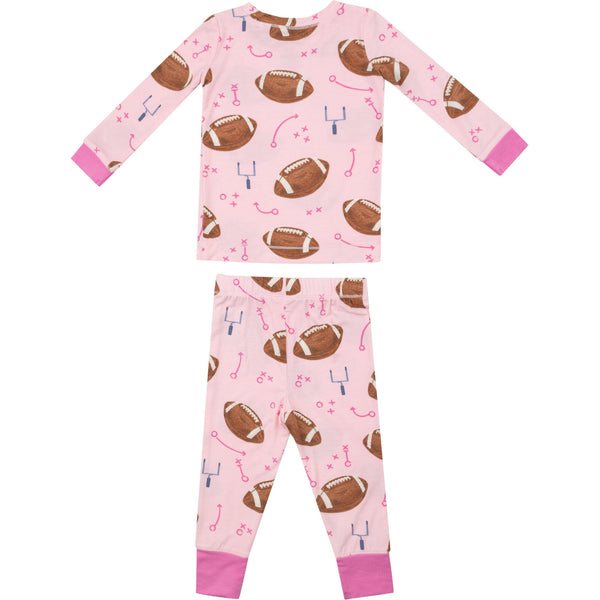 Angel Dear Footballs Pink Long Sleeve Loungewear Set