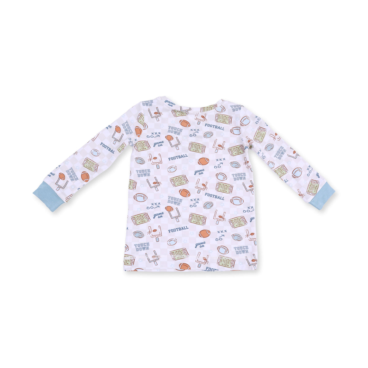 Angel Dear Football Check Long Sleeve Loungewear Set