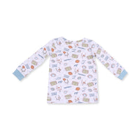 Angel Dear Football Check Long Sleeve Loungewear Set
