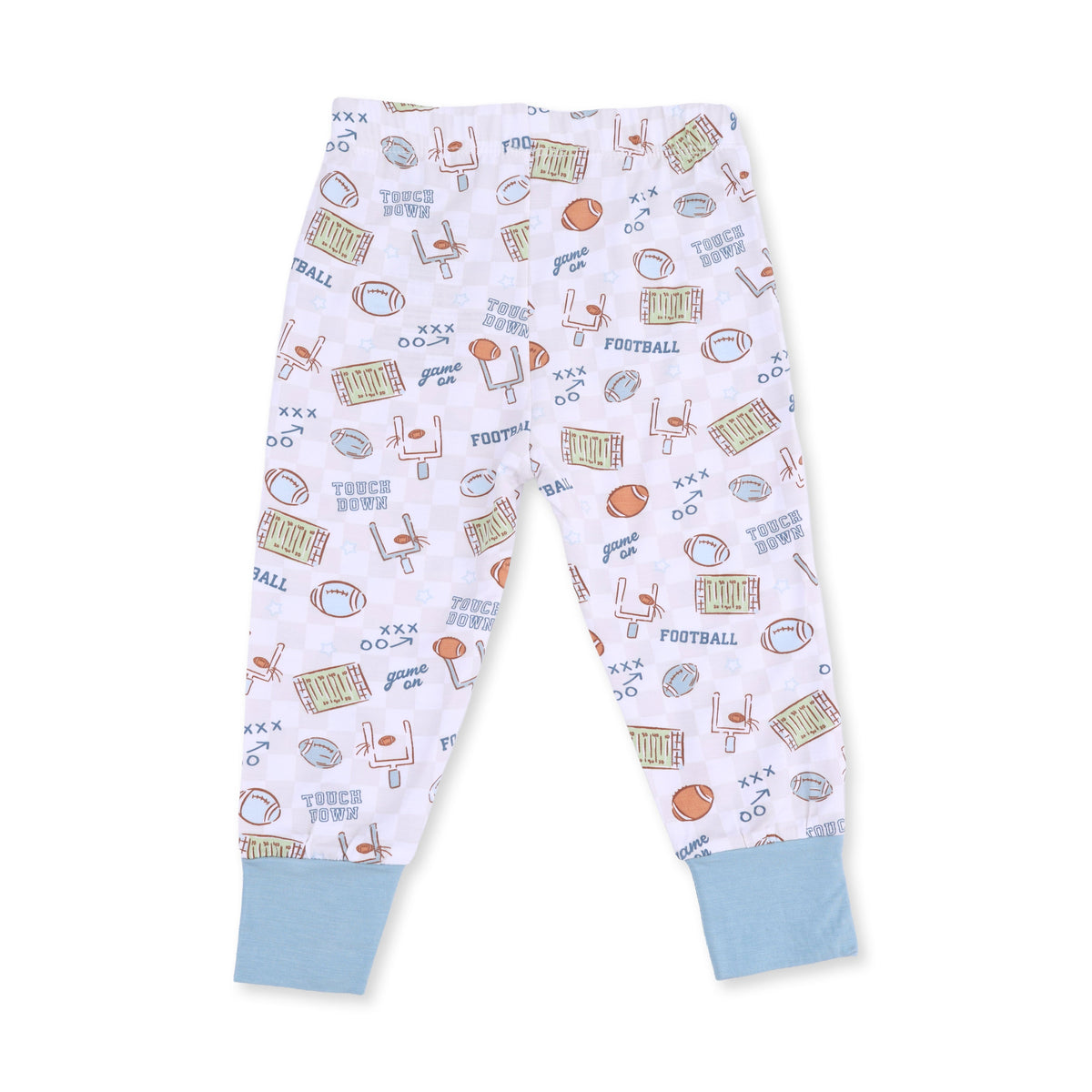 Angel Dear Football Check Long Sleeve Loungewear Set