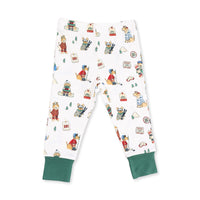 Angel Dear Winter Sports Dogs Green Long Sleeve Loungewear Set