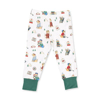 Angel Dear Winter Sports Dogs Green Long Sleeve Loungewear Set