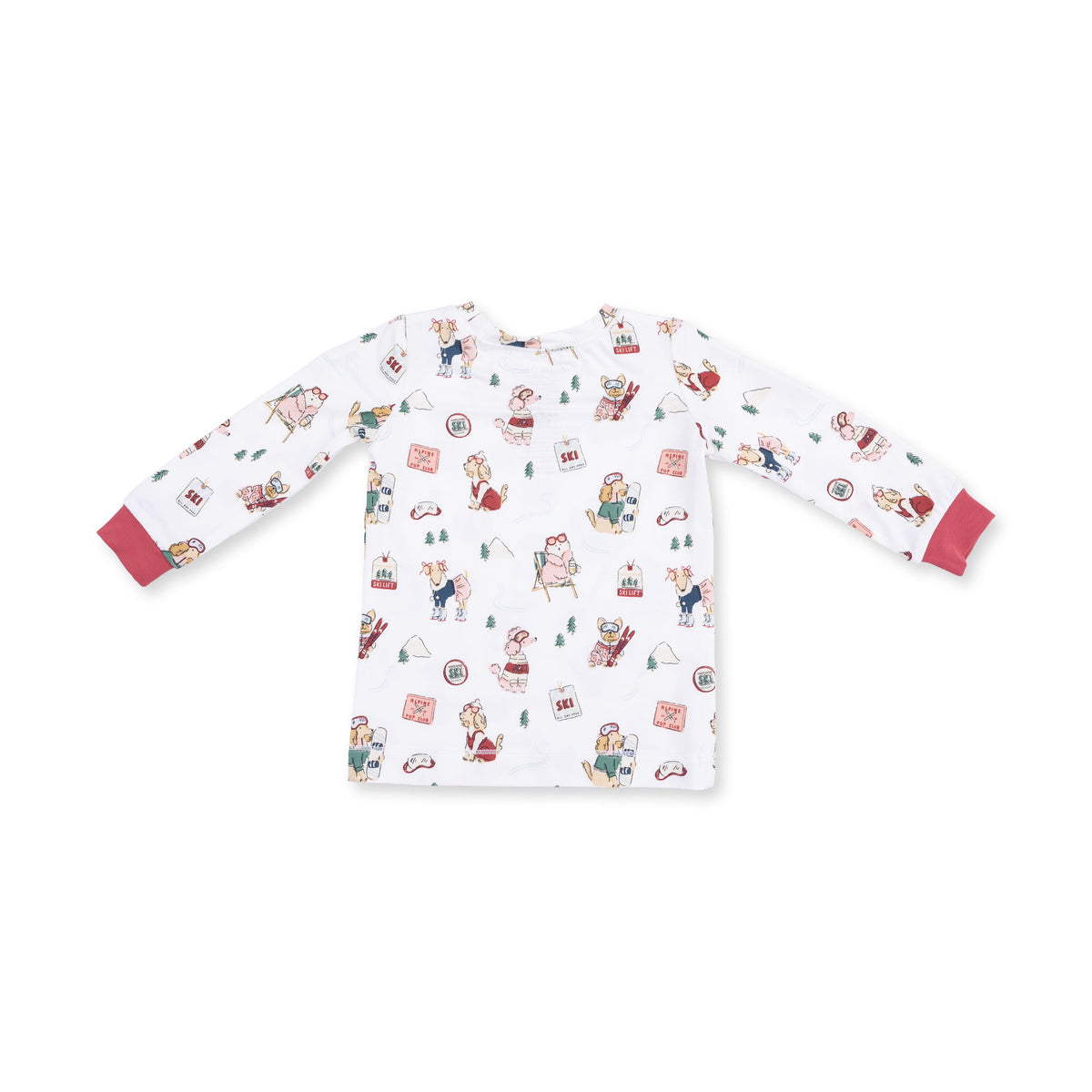 Angel Dear Winter Sports Dogs Pink Long Sleeve Loungewear Set