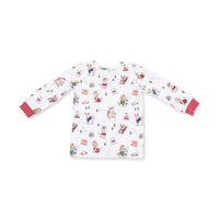 Angel Dear Winter Sports Dogs Pink Long Sleeve Loungewear Set