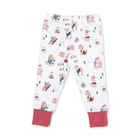 Angel Dear Winter Sports Dogs Pink Long Sleeve Loungewear Set