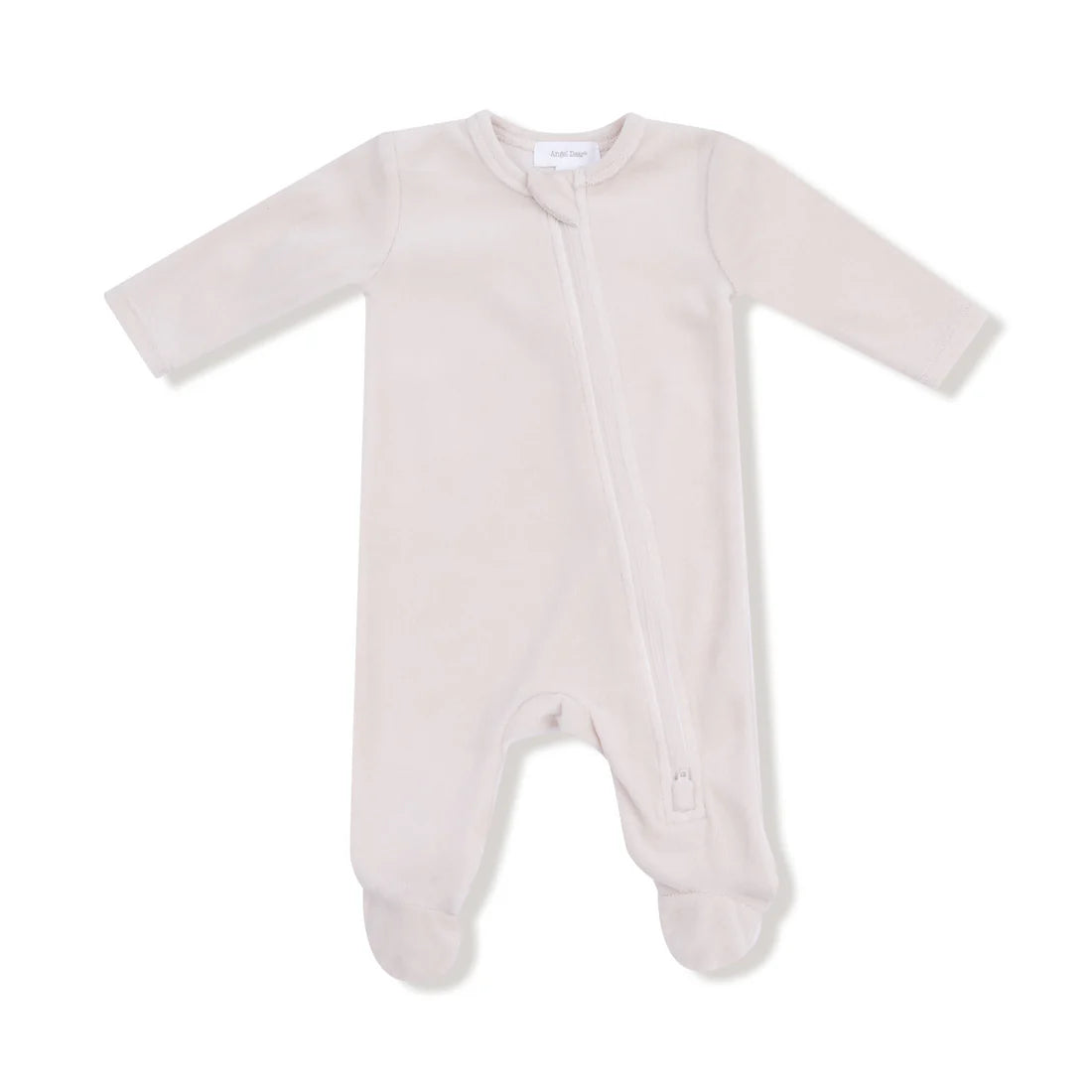 Angel Dear Velour Teddy Bear Oatmeal Footie