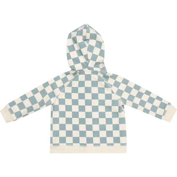 Angel Dear French Terry Checkerboard Gray Mist Hoodie & Jogger