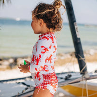 Sugar Bee Clothing - Girls Swimsuit - Crawfish