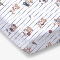Angel Dear Mixed Sports Bears Crib Sheet