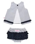 Ruffle Butts Woven Ruffle Swing Top and Bloomer Set