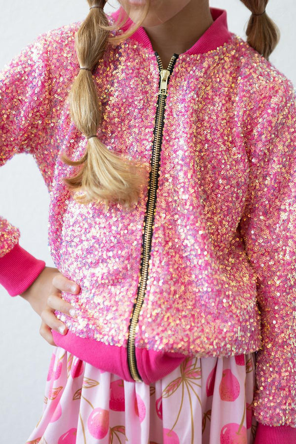 Mila and Rose Hot Pink Sequin Jacket