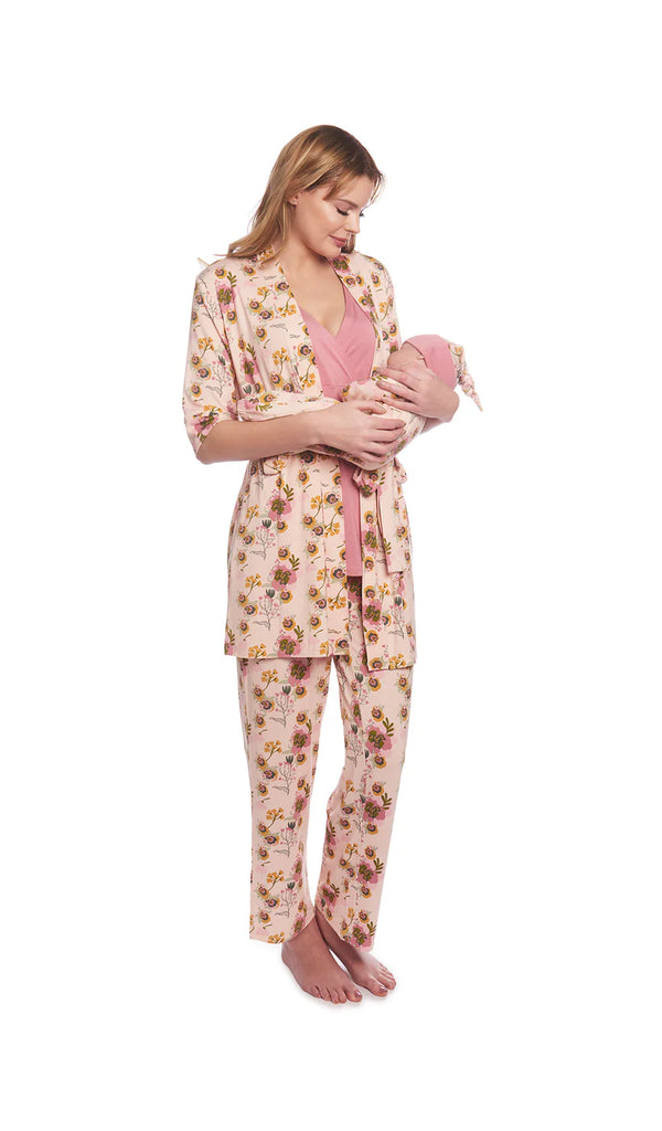 Everly Grey 5 Piece Camellia Mommy and Me Lounge set
