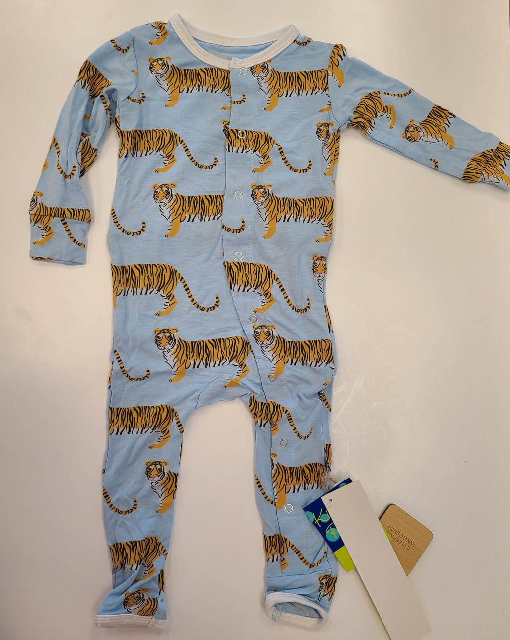 Kickee Pants Print Coverall with Snaps in Pond Tiger