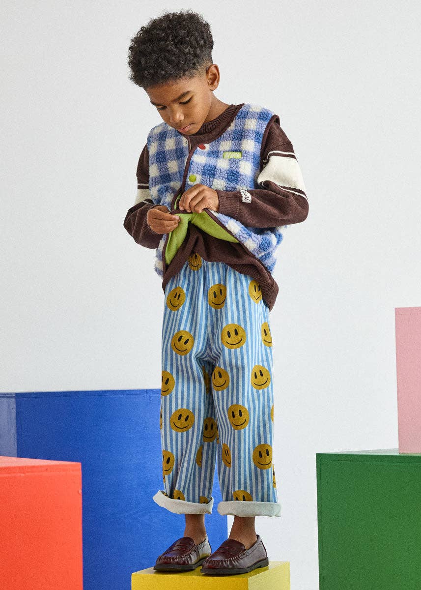 Alice & Wonder - Striped Denim Smiley Pant