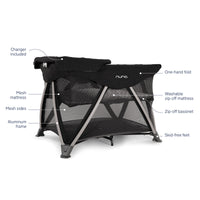 Nuna SENA Aire Playard with Zip-Off Bassinet + Changer