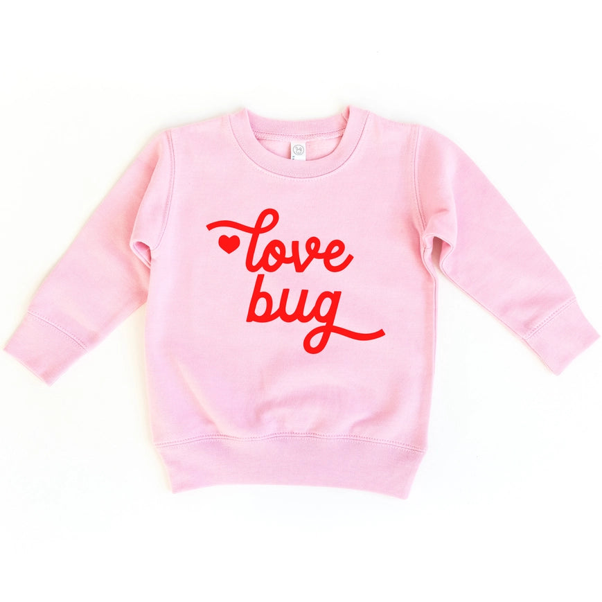 Love Bug Valentines Day Sweatshirt Kids and Toddlers
