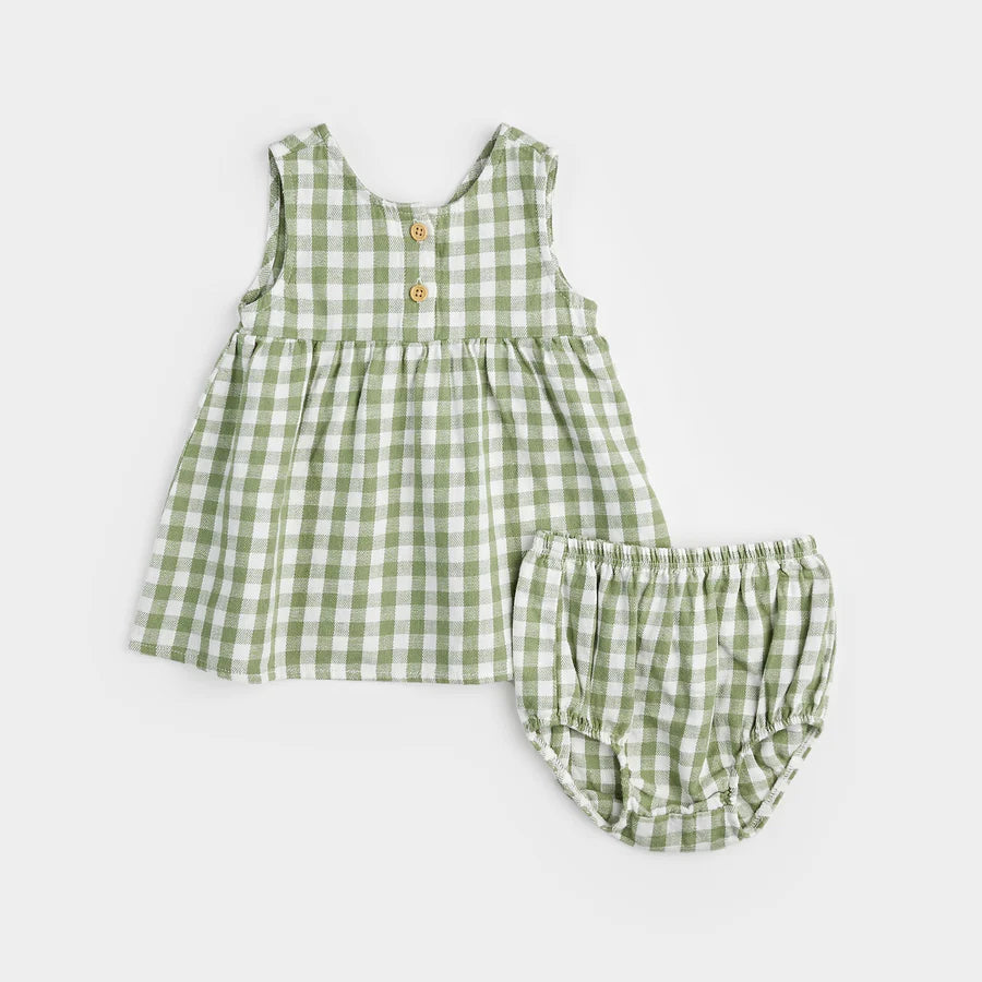 Petit Lem Gingham Cross Hatch Linen Woven Dress Baby Go Round, Inc. Petit Lem Gingham Cross Hatch Linen Woven Dress Baby Go Round, Inc.