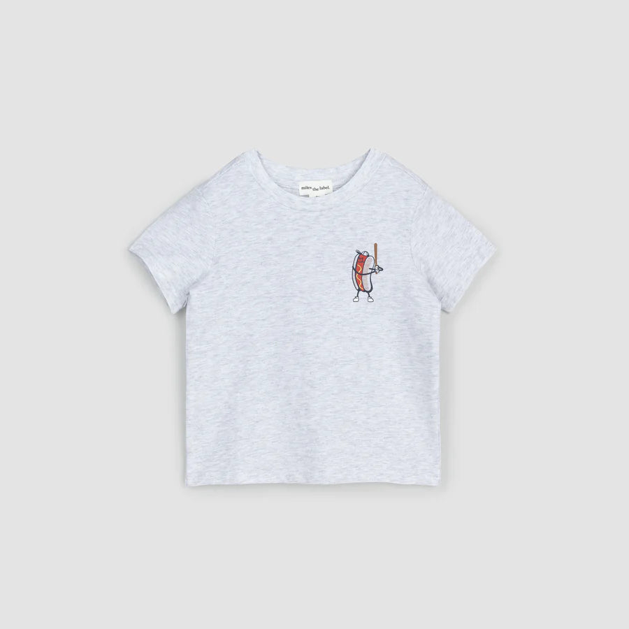 Miles the Label  Ballpark Frank Light Heather Grey T-Shirt