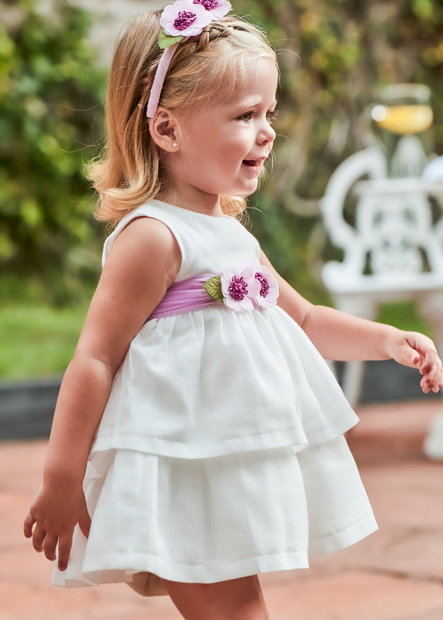 Mayoral White Linen  Easter Dress