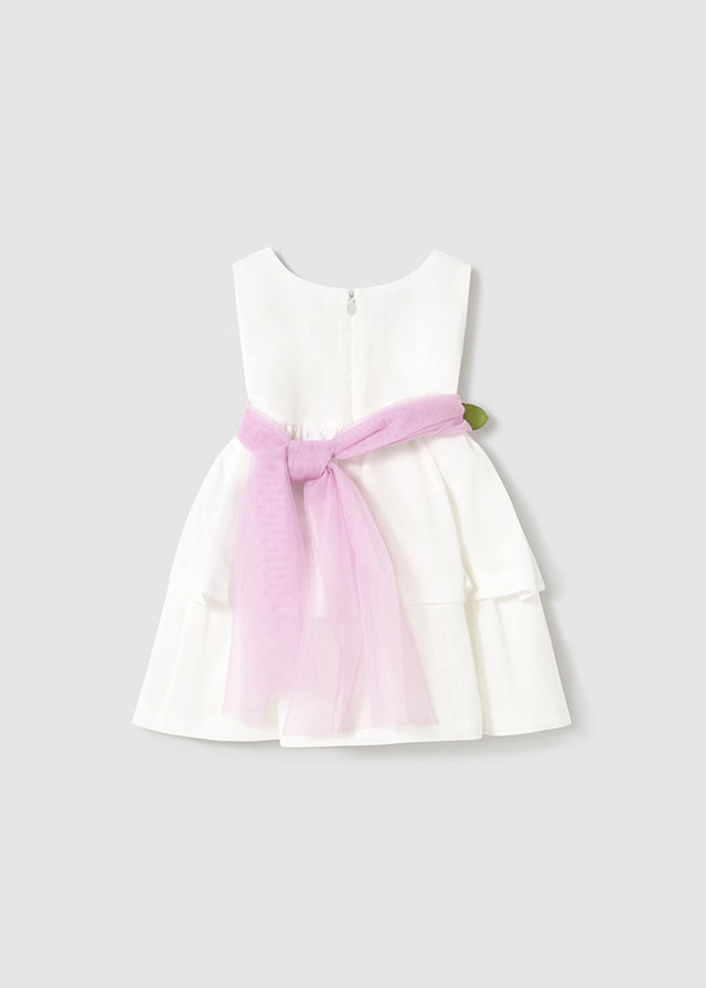 Mayoral White Linen  Easter Dress