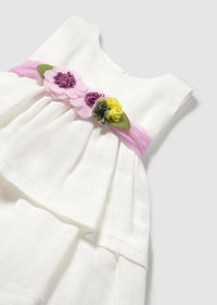 Mayoral White Linen  Easter Dress