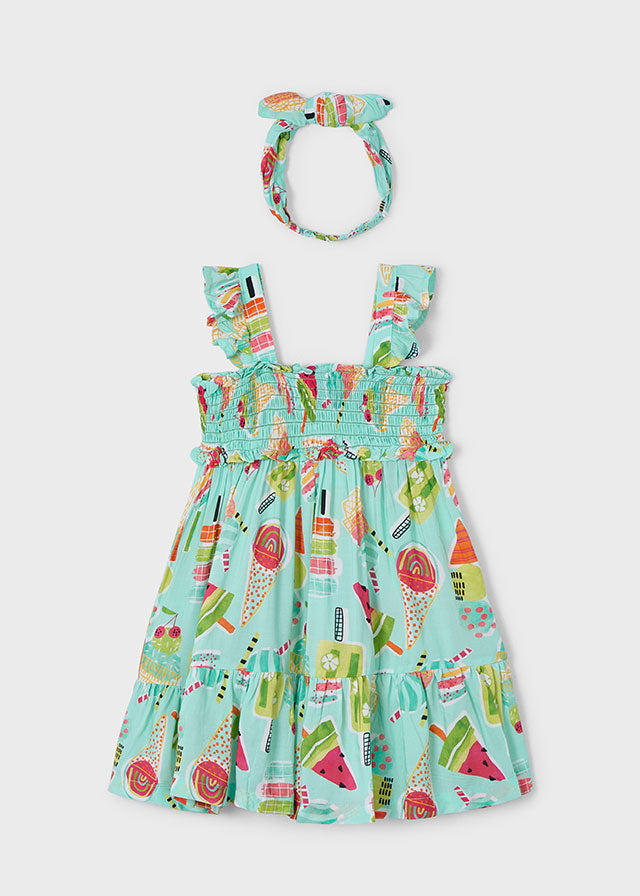 Mayoral Girls Summer Treat Print Dress