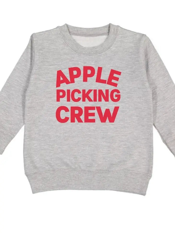 Sweet Winks Apple Picking Crew Sweatshirt- Gray