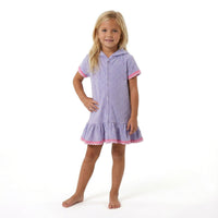 Andy & Evan - Girls Purple Floral Terry Cover-Up