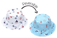 FlapJackKids - Kids UPF50+ Patterned Sun Hat - Nautical