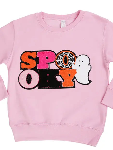 Sparkle Sister  Spooky Sweatshirt- Pink