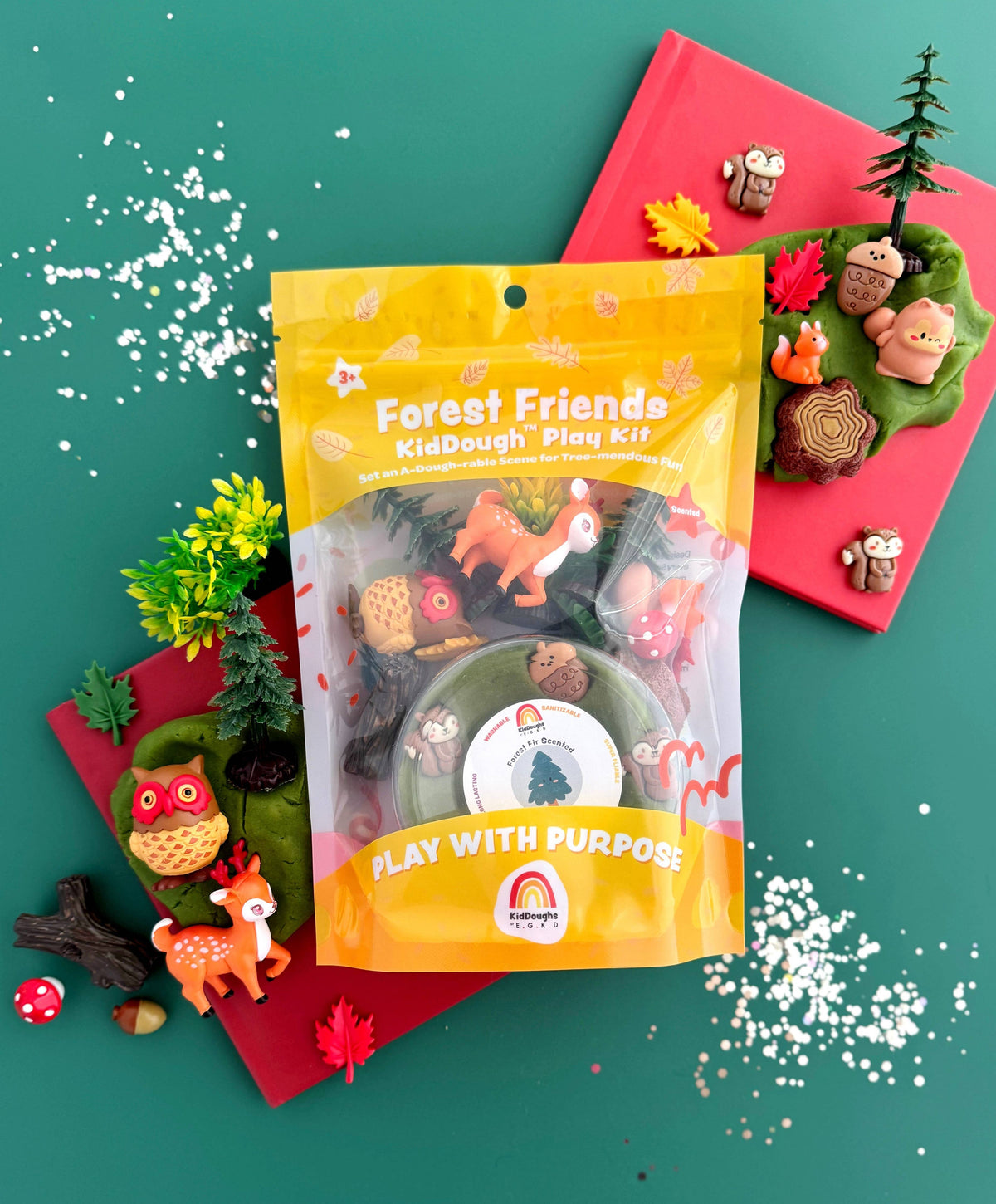 Earth Grown KidDoughs (KidDoughs by EGKD) - Forest Friends KidDough Play Kit