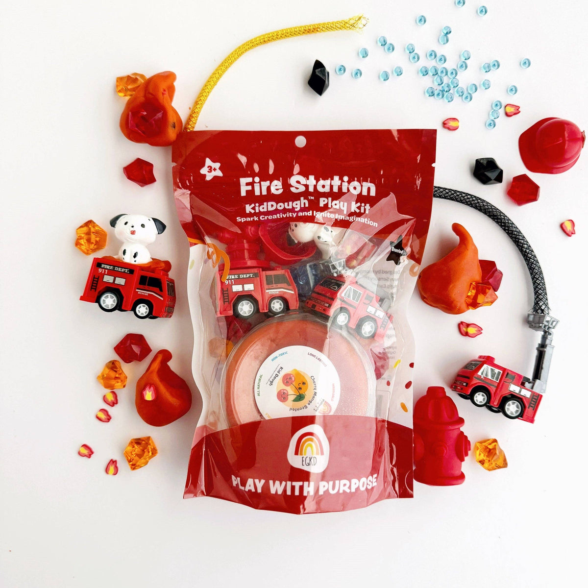 Earth Grown KidDoughs (KidDoughs by EGKD) - Fire Station KidDough Play Kit
