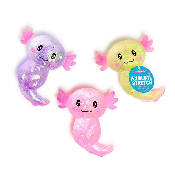Cupcakes & Cartwheels by Two's Company -Squishy Glitter Axolotl Toy