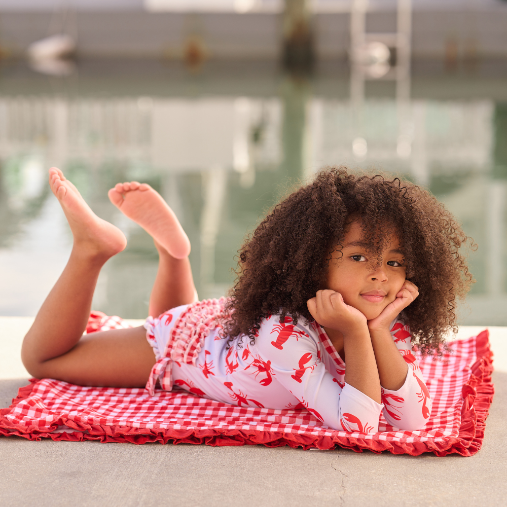 Sugar Bee Clothing - Girls Swimsuit - Crawfish